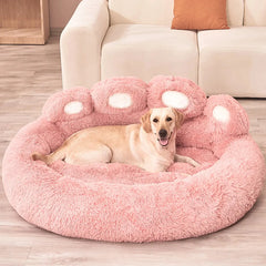 Dog Bed Winter Cat Pet Sofa Cute Bear Paw Shape Comfortable Pet Sleeping Beds For Small Medium Large Soft Fluffy Cushion Dog Bed