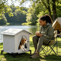 All-Season Waterproof Cat House Winter Warm Summer outdoor and indoor use