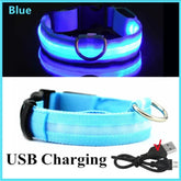 3 Modes Dogs Luminous Charge Collars Led Usb Cat Dog Collar Detachable Night Led Glow Dog Loss Prevention Collar Pet Accessories