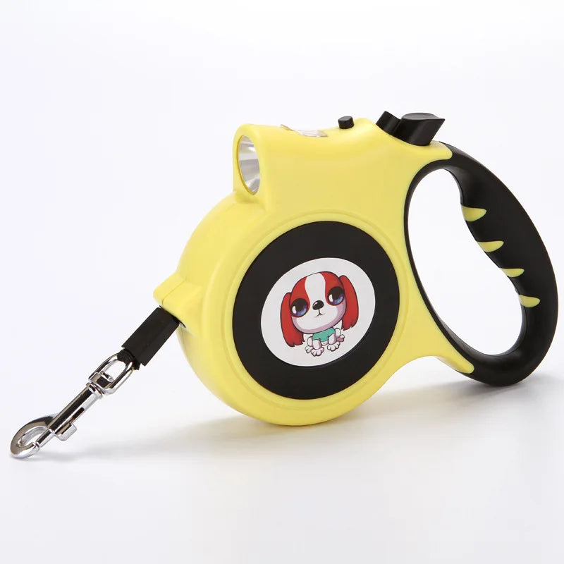 Retractable Dog Leash with LED Flashlight Detachable Dog Puppy Cat Traction Rope Belt Dog Leash  For Dogs