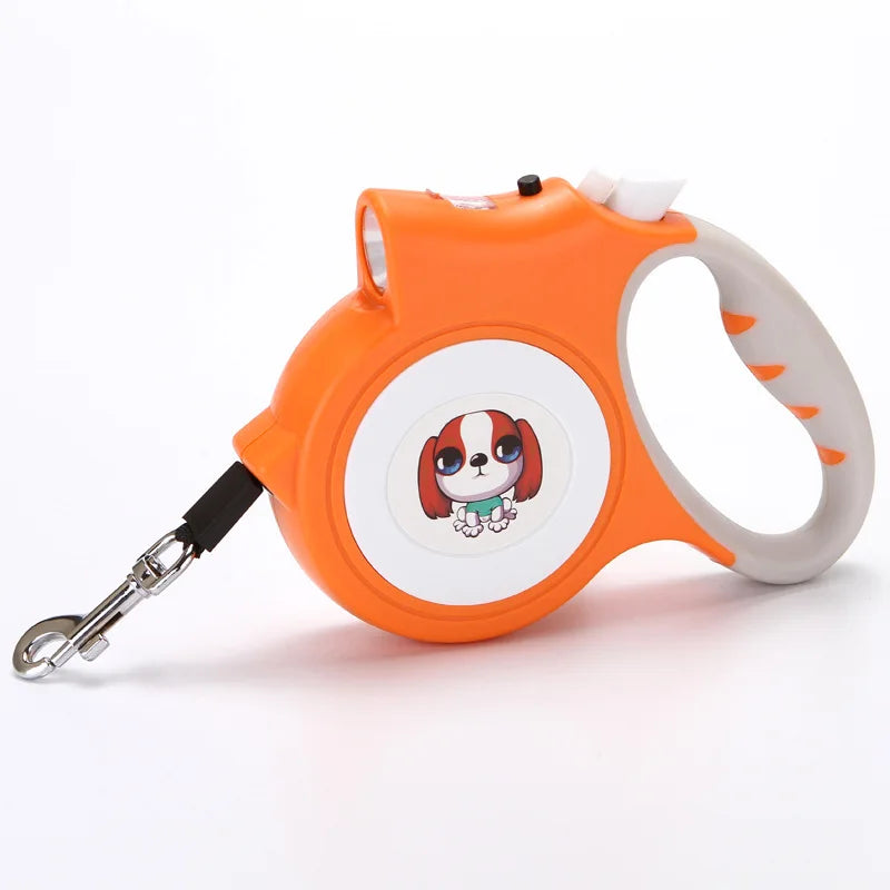 Retractable Dog Leash with LED Flashlight Detachable Dog Puppy Cat Traction Rope Belt Dog Leash  For Dogs