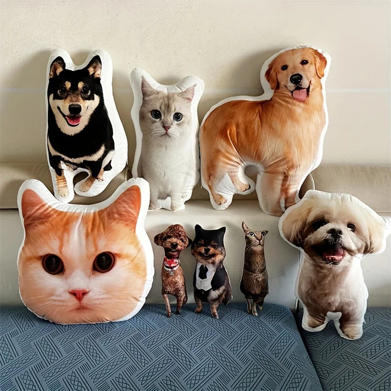 Winter New Pet photo plush pillow personalized animal shaped cushion gift suitable for gifts