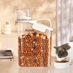 Custom Food Storage Bucket Sealed With Scale Pet Food Storage Bucket Personalized Cat Food Dog Food Moisture-proof Dog Supplies