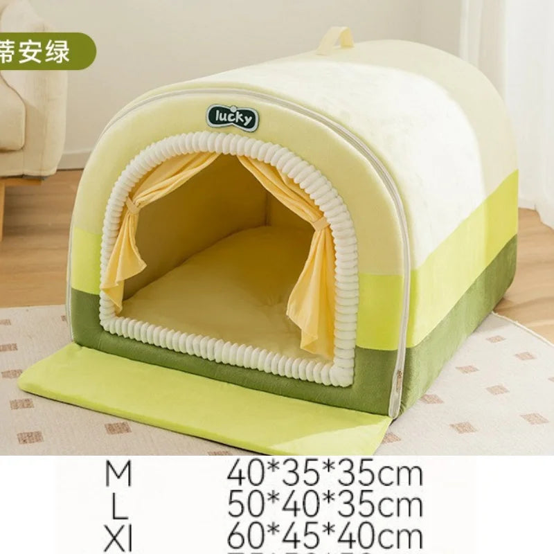 Best Dog House Winter Warm  Outdoor Dog Kennel for Extra Big Dogs Weatherproof Heated Pet Shelter with Removable Roof