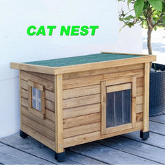 Best Pet Shelter Outdoor Cat House with Bitumen Roof and Adjustable Legs for Garden