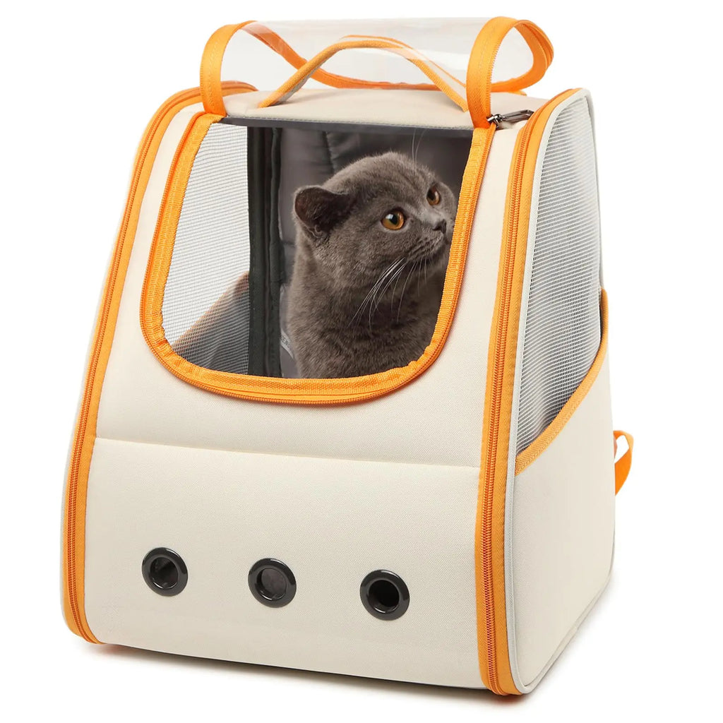 Kono Cat Backpack Foldable Lightweight Stable Pet Backpack for Cats & dogs Side & Upper Openings