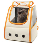 Kono Cat Backpack Foldable Lightweight Stable Pet Backpack for Cats & dogs Side & Upper Openings