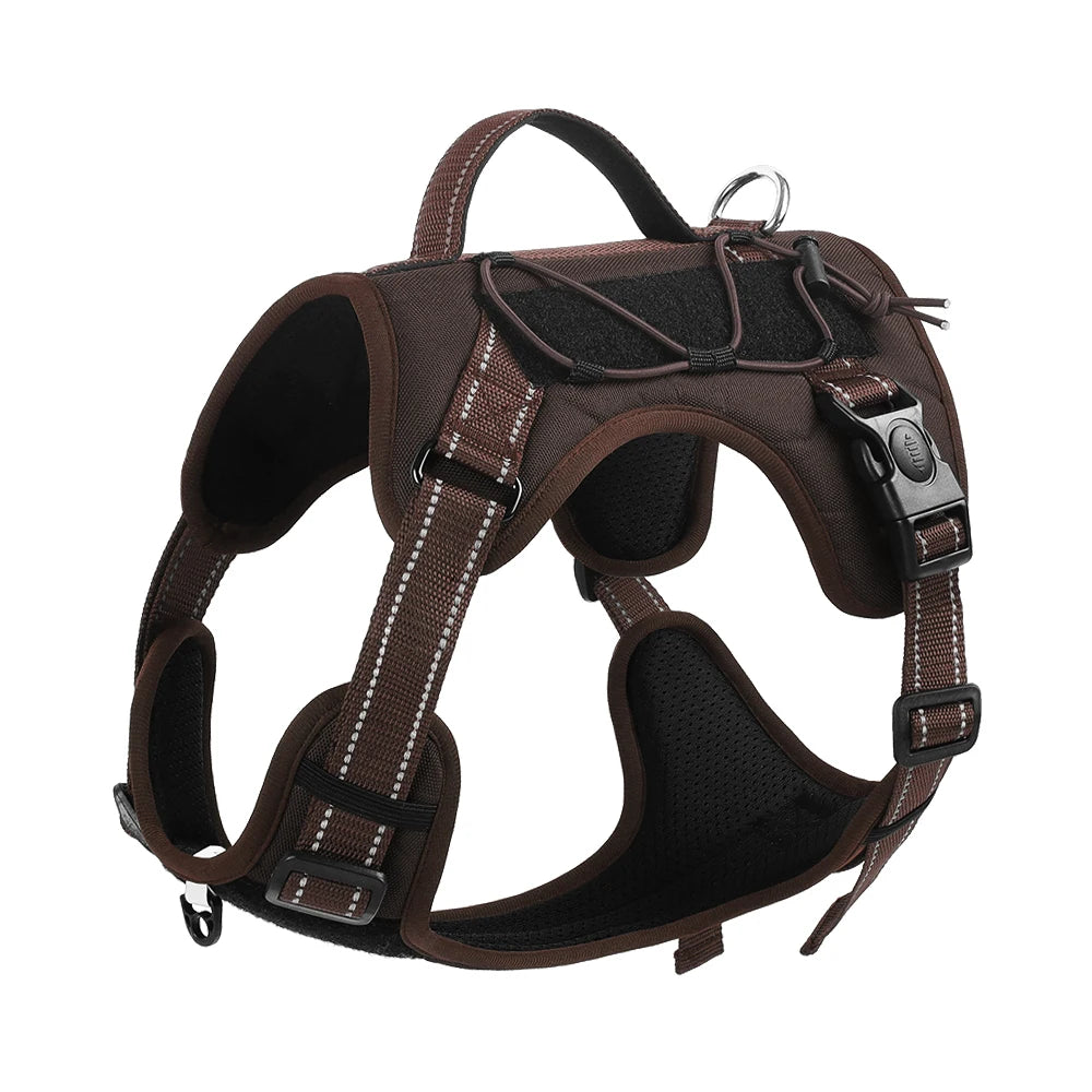 Pet Chest and Back Strap Explosion-proof Chest and Back Tactical Dog Chest and Back Strap Vest Reflective Dog Leash