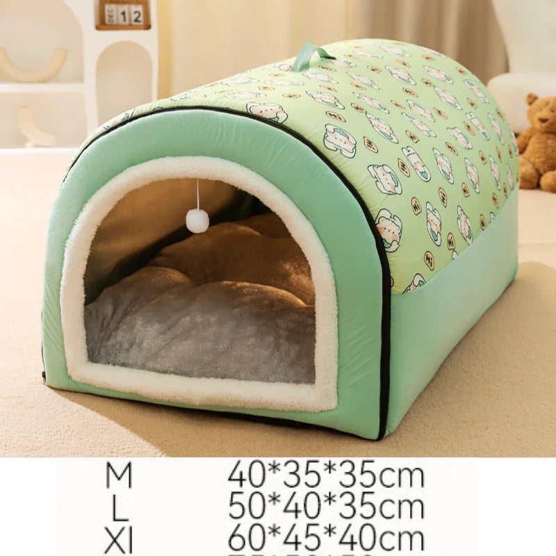 Best Dog House Winter Warm  Outdoor Dog Kennel for Extra Big Dogs Weatherproof Heated Pet Shelter with Removable Roof
