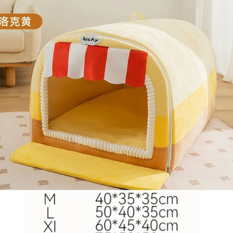Best Dog House Winter Warm  Outdoor Dog Kennel for Extra Big Dogs Weatherproof Heated Pet Shelter with Removable Roof