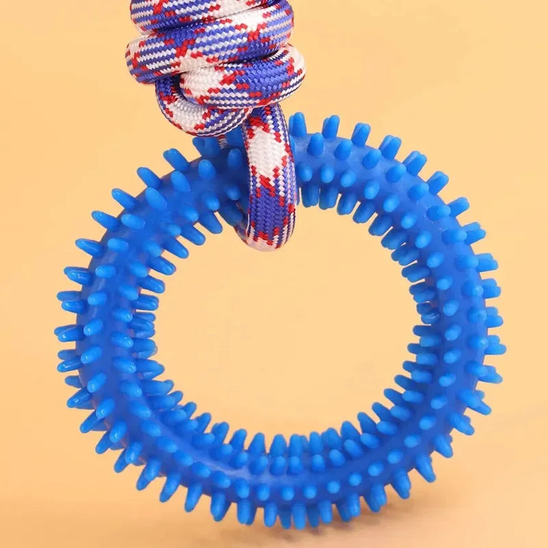 Super Interactive Training Pet Toy Ring Spiked Ring Dog Teeth Cleaning Pet Supplies