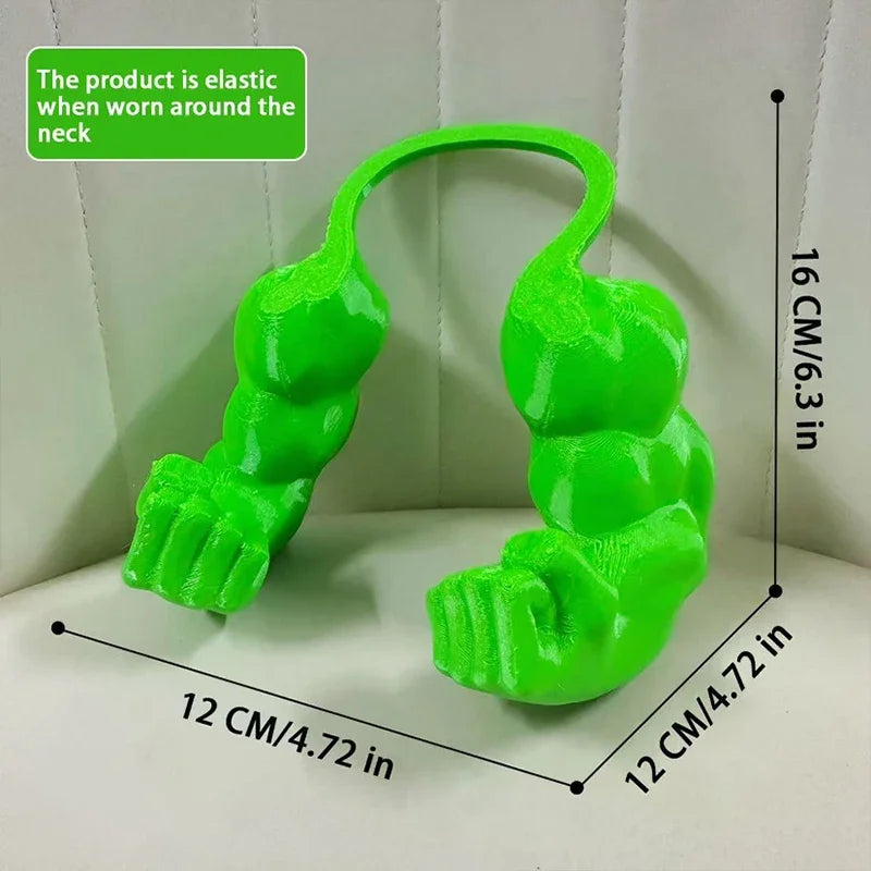 Funny Cat Muscle Arm 3D Printed Invincible Hulk Arm Pet Interactive Neck Hanging Toy Cosplay Costume Props Dog Accessories