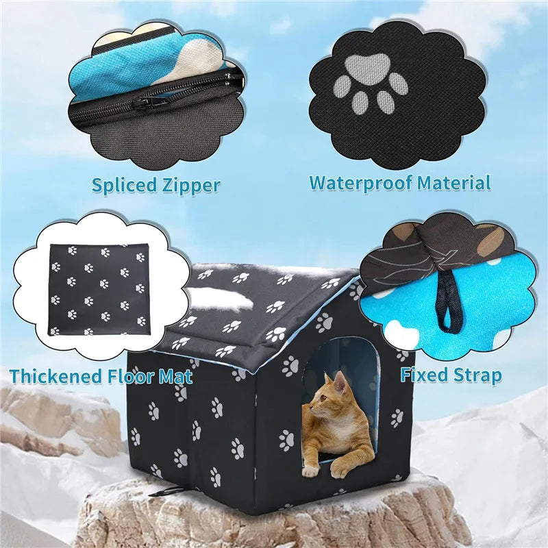 Pet shelter Portable Folding Winter and Summer Pet Shelter for Dogs Cats Rabbits