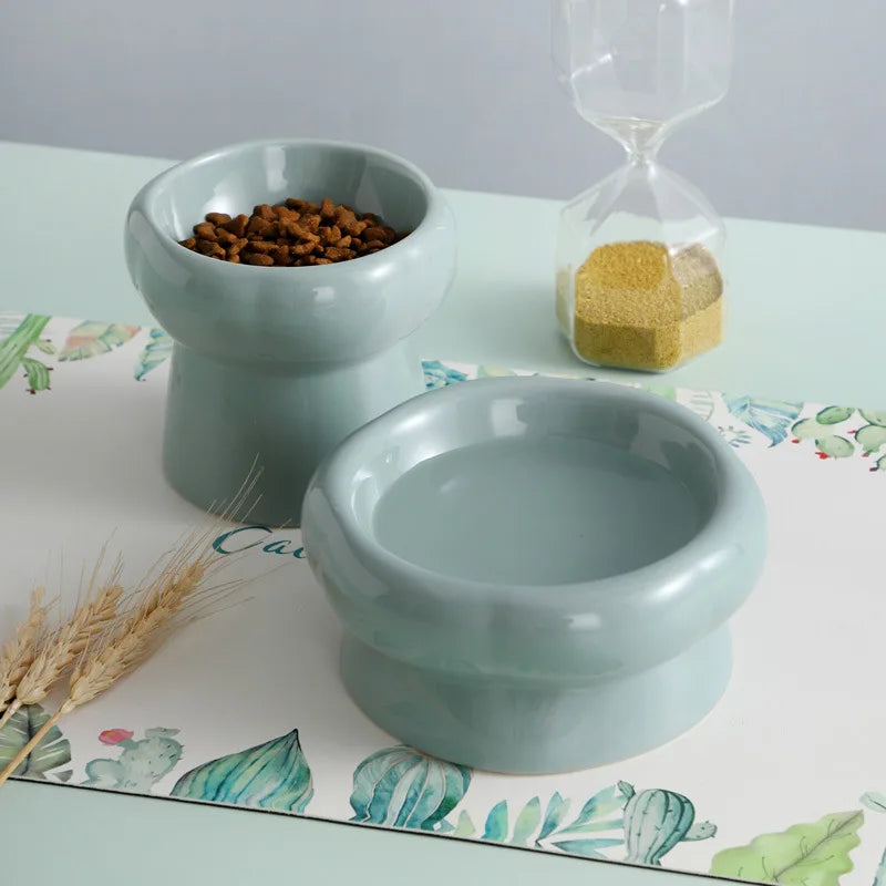 Ceramic Cat Dog Bowl Pet Food Water Feeder Cats Small Dogs Pet Bowl Dog Accessories Durable Multiple Color Option Pet Supplies