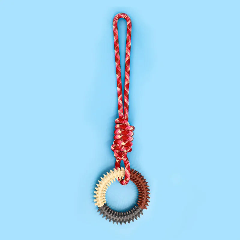 Super Interactive Training Pet Toy Ring Spiked Ring Dog Teeth Cleaning Pet Supplies