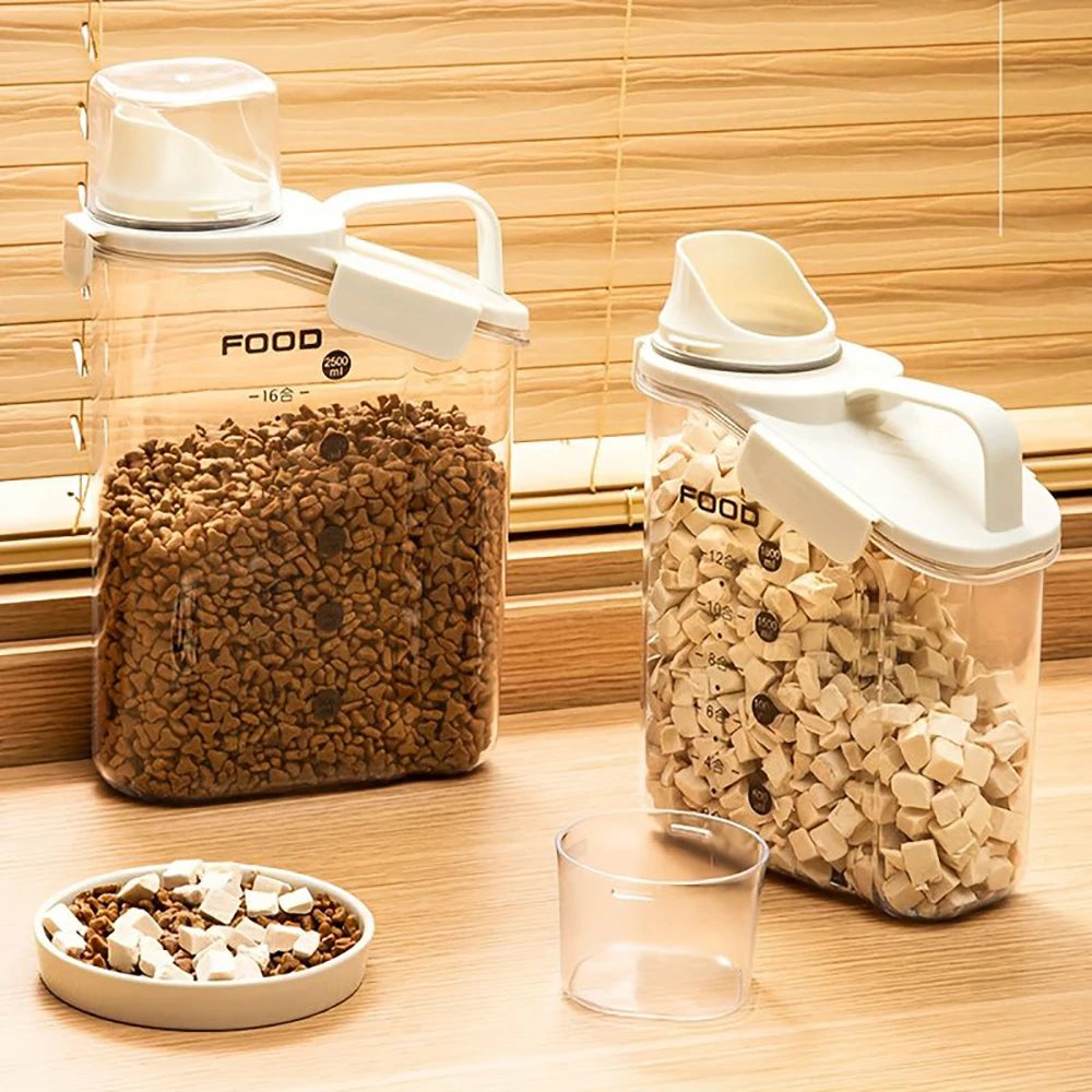 Custom Food Storage Bucket Sealed With Scale Pet Food Storage Bucket Personalized Cat Food Dog Food Moisture-proof Dog Supplies