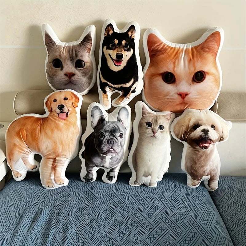 Winter New Pet photo plush pillow personalized animal shaped cushion gift suitable for gifts