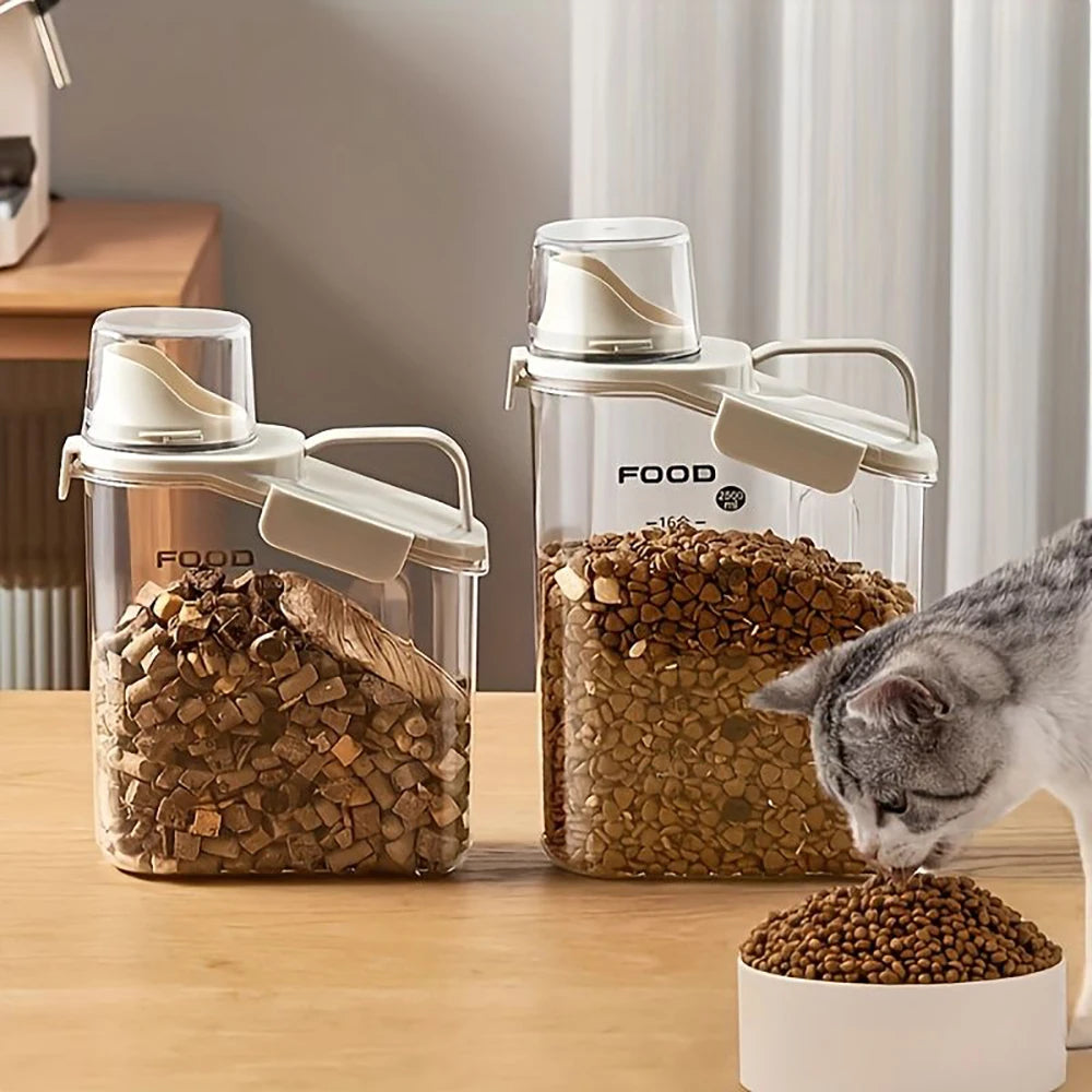 Custom Food Storage Bucket Sealed With Scale Pet Food Storage Bucket Personalized Cat Food Dog Food Moisture-proof Dog Supplies