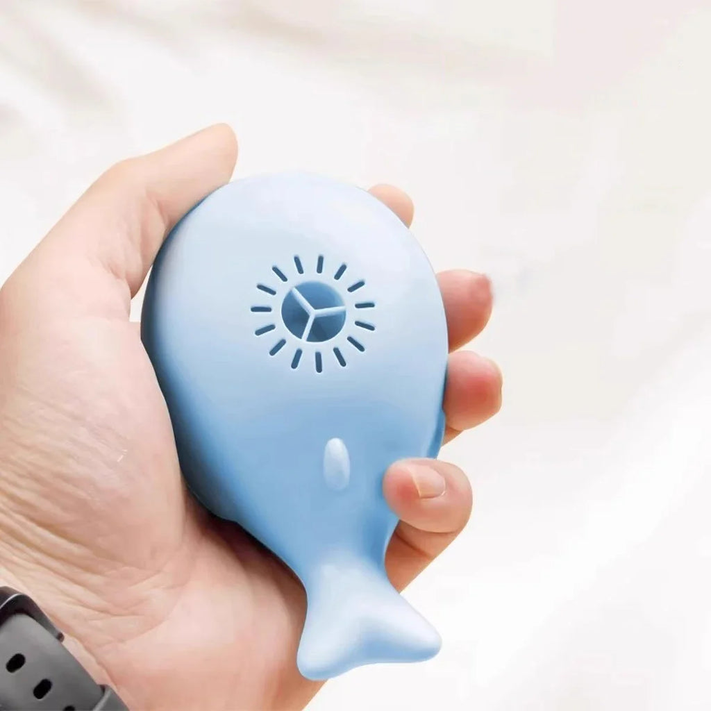 Cat Toys Electric Jet Floating Ball Interactive Cat Toy Whale Shaped Cat Toy Portable USB Dual Function Fan Pet Toy for Teaser