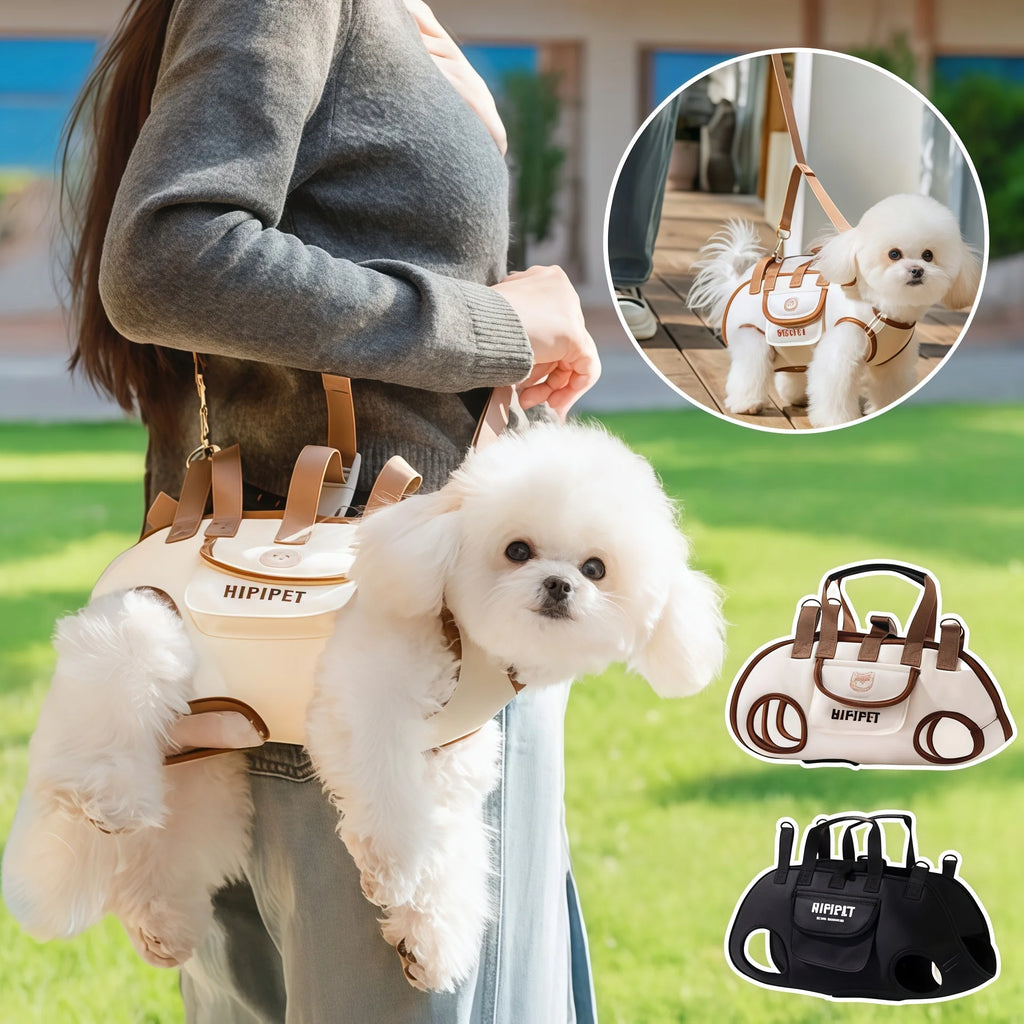 Dog Lift Harness Backpack for Small Dogs Sling Carrier with Handle Leash Pet Carrying Box Outdoor Walking Cats Carrying Supplies