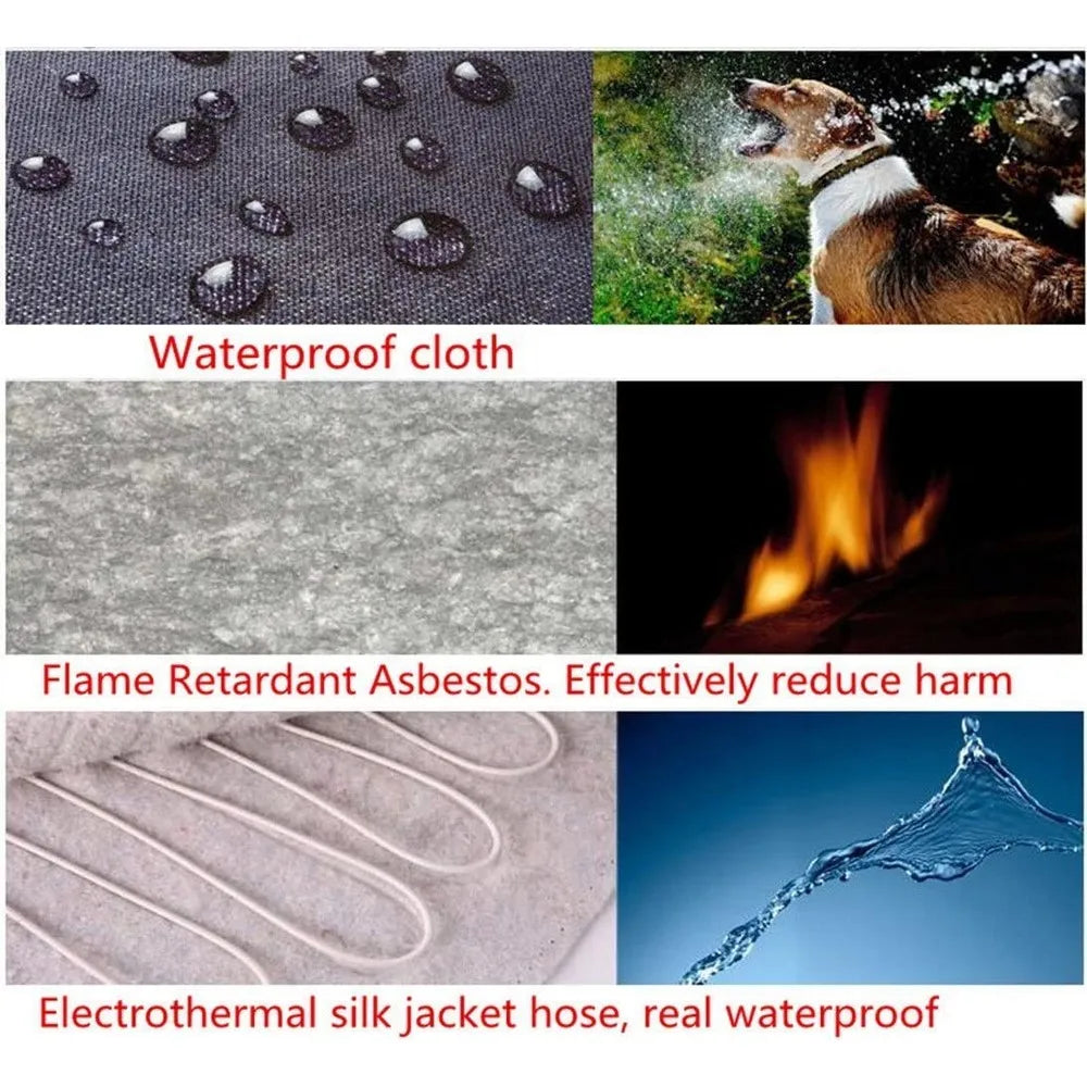 Pet Electric Blanket Winter Warming Pad Cat Dog Heated Nest Waterproof Warmer Power-Off Protection Bite-Resistant Mat Bed
