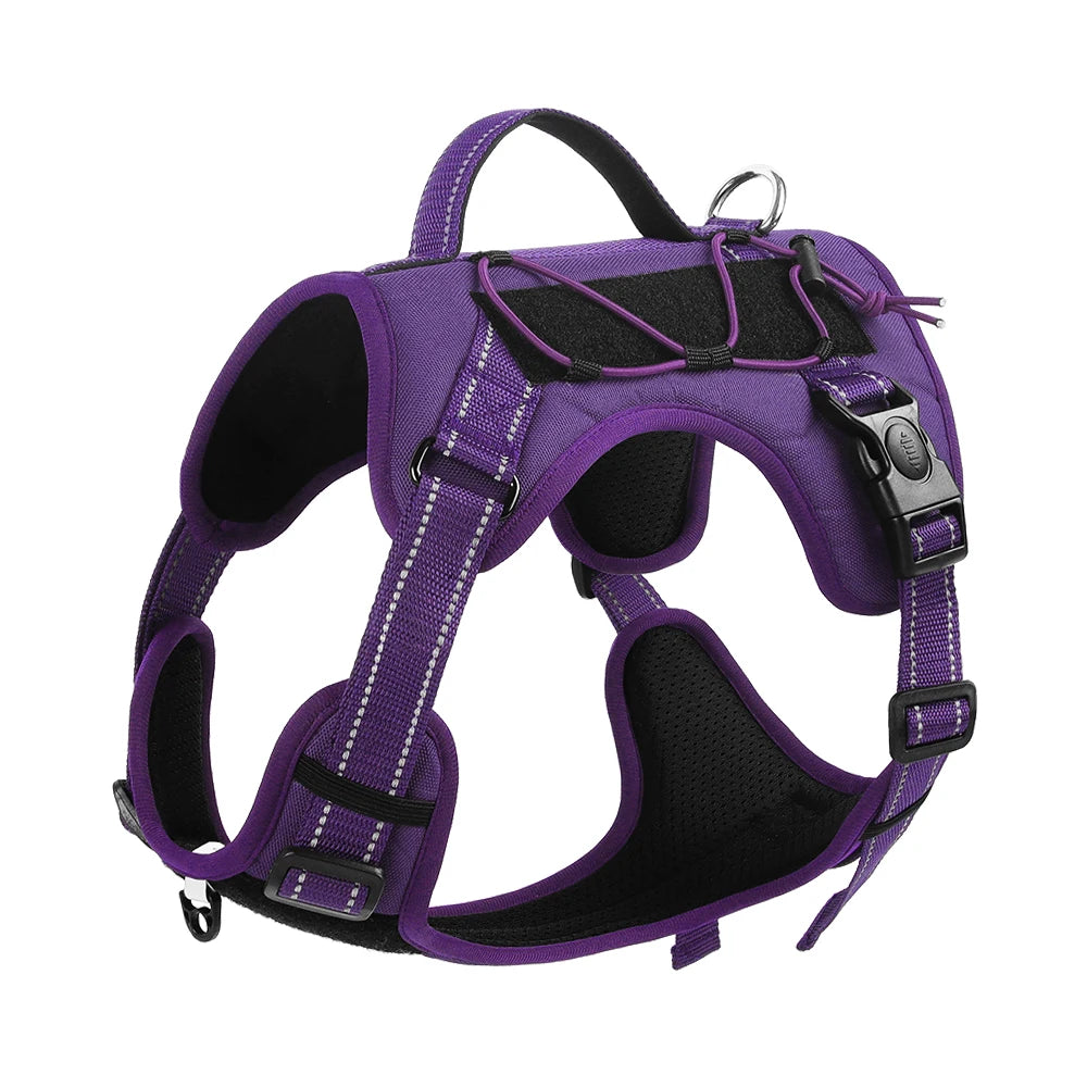 Pet Chest and Back Strap Explosion-proof Chest and Back Tactical Dog Chest and Back Strap Vest Reflective Dog Leash