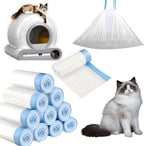 Self-Cleaning Cat Litter Box Poop Bags Drawstring Closure for Tonepie Cat Toilet Pet Supplies Only 10 Rolls Garbage Bags
