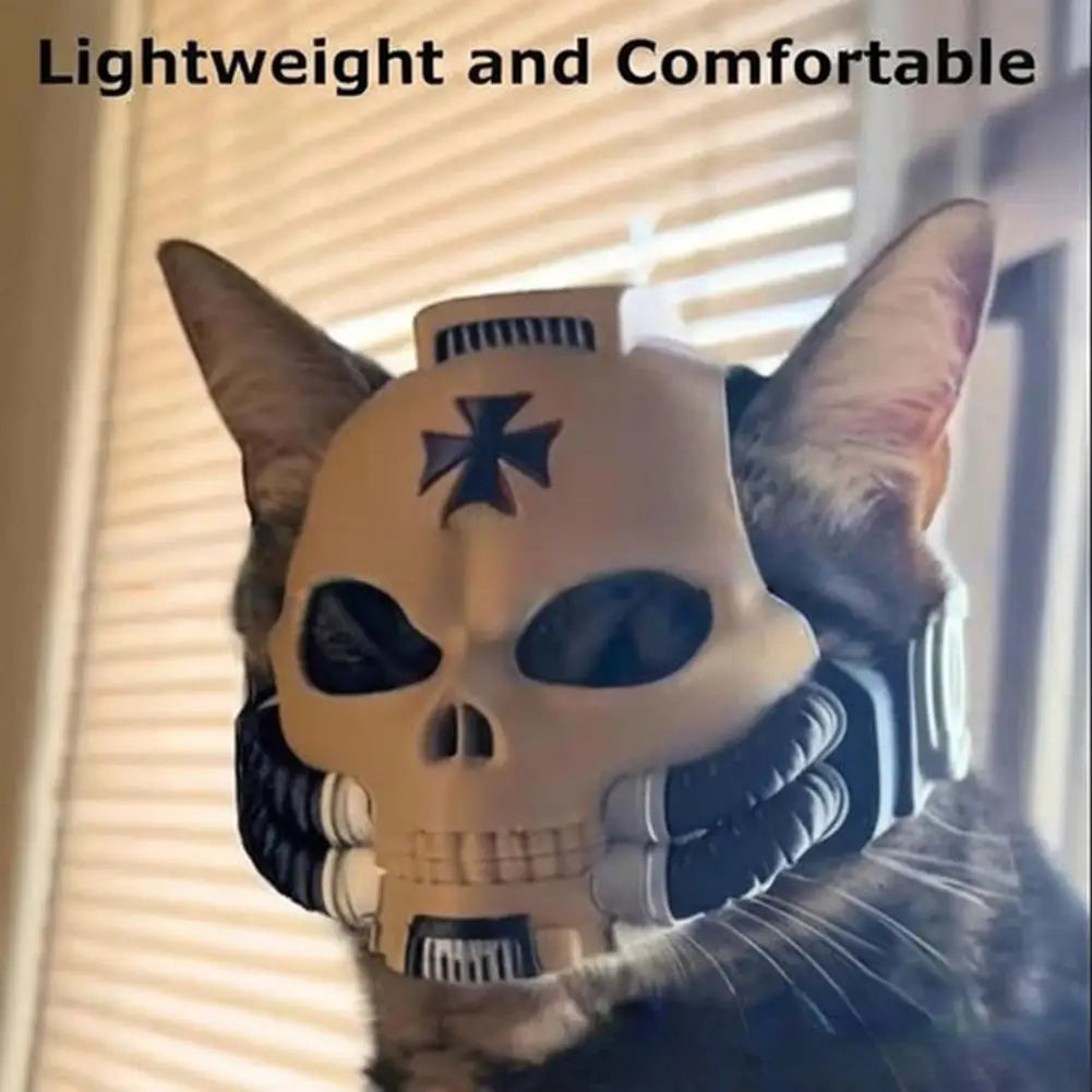 Cat Helmet Costume Funny Metal Pirate Clothes Hat Comfortable Cosplay Headwear Costume Prop Pet Accessories For Kitten Puppy
