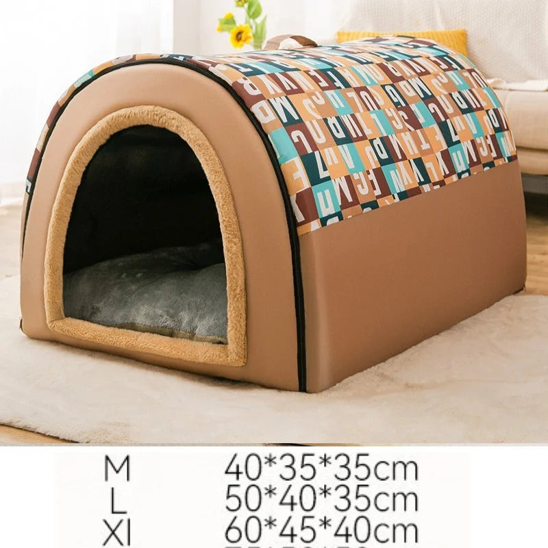 Best Dog House Winter Warm  Outdoor Dog Kennel for Extra Big Dogs Weatherproof Heated Pet Shelter with Removable Roof