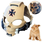Cat Helmet Costume Funny Metal Pirate Clothes Hat Comfortable Cosplay Headwear Costume Prop Pet Accessories For Kitten Puppy
