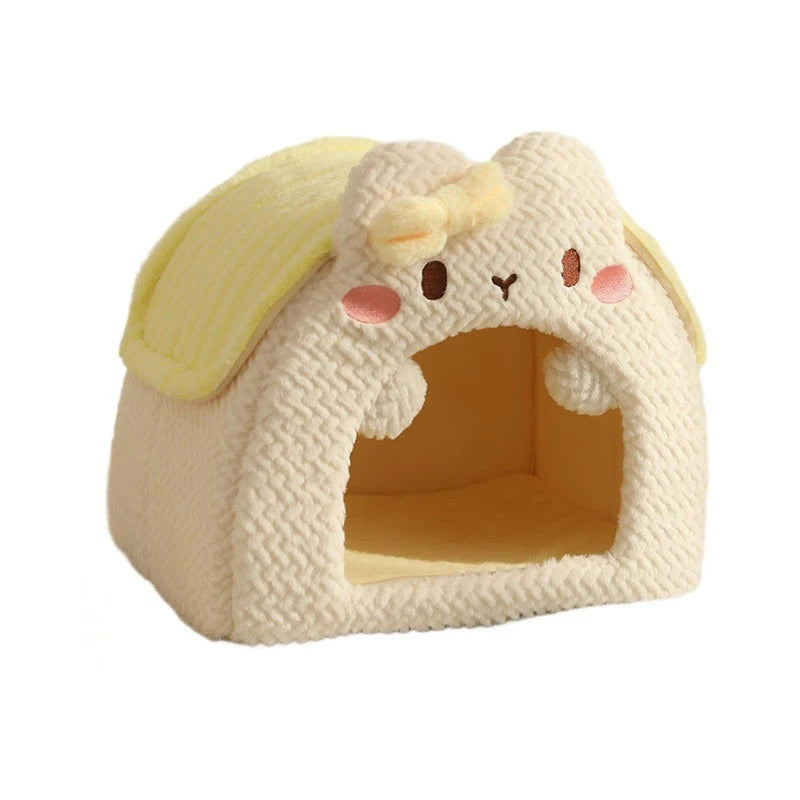 Warm Enclosed Cat Sleeping Bag Winter Cat Nest House Bed Safe Cozy Pet Shelter