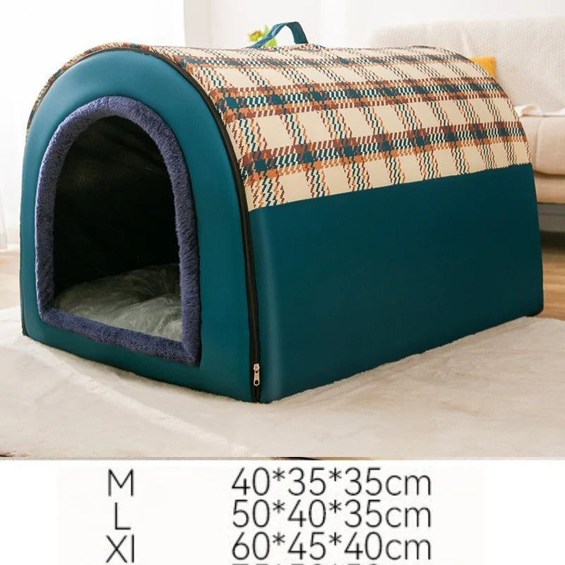 Best Dog House Winter Warm  Outdoor Dog Kennel for Extra Big Dogs Weatherproof Heated Pet Shelter with Removable Roof