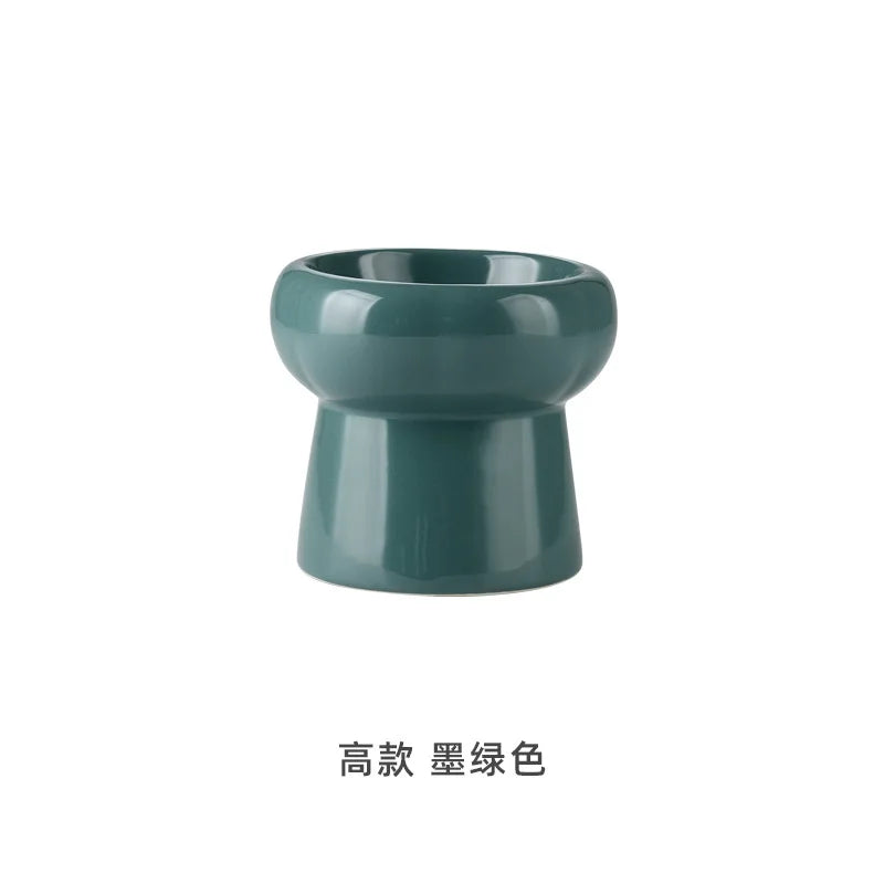 Ceramic Cat Dog Bowl Pet Food Water Feeder Cats Small Dogs Pet Bowl Dog Accessories Durable Multiple Color Option Pet Supplies